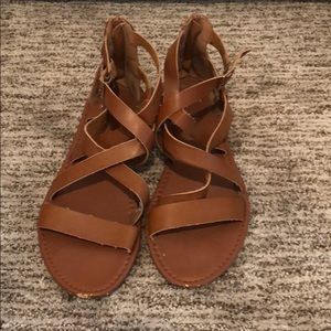 Brown gladiator sandals